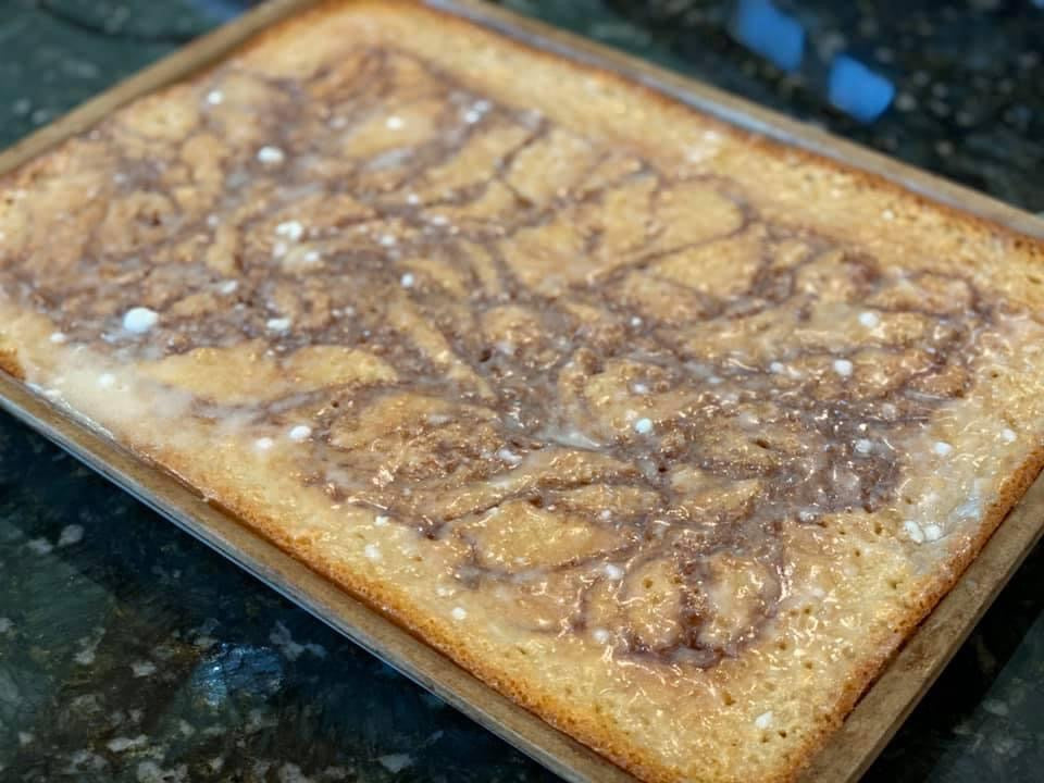 Sheet Pan Cinnamon Roll Cake