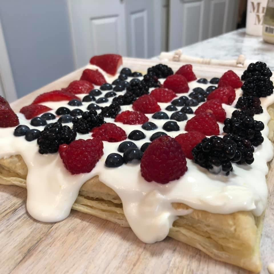 Lemon Blueberry Cheesecake Puff Pastry