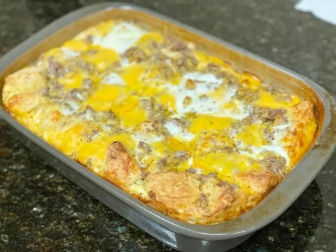 Bubble Up Biscuit Breakfast Casserole