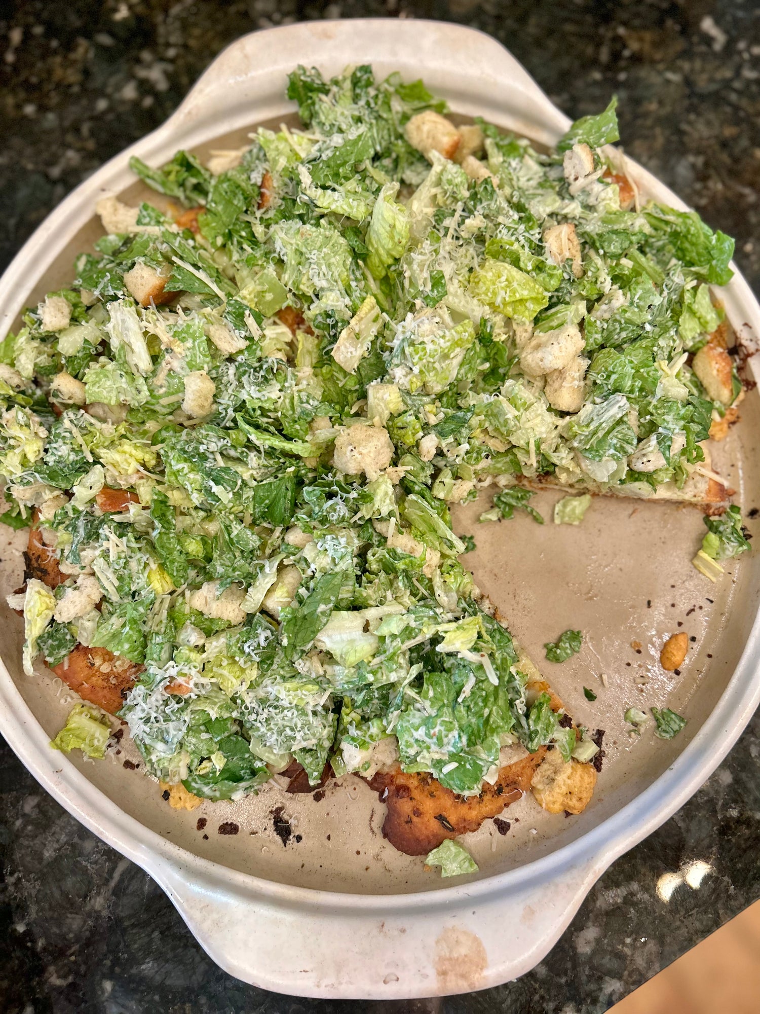 Chopped Caesar Salad Pizza