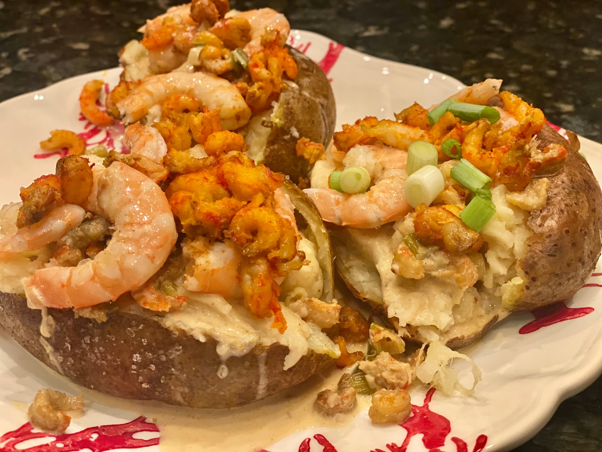 Whiskey Sauce Cajun Stuffed Potatoes