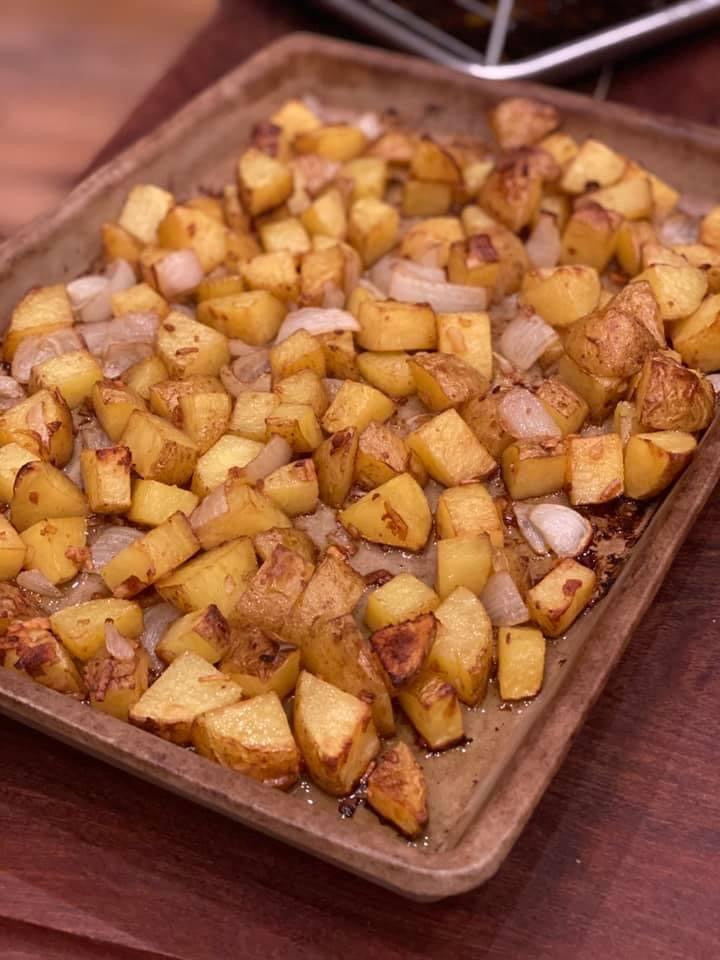 Crispy Onion Soup Potato Roast