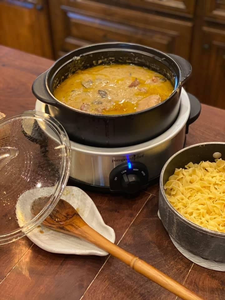 Slow Cooker Chicken & Mushroom Stew
