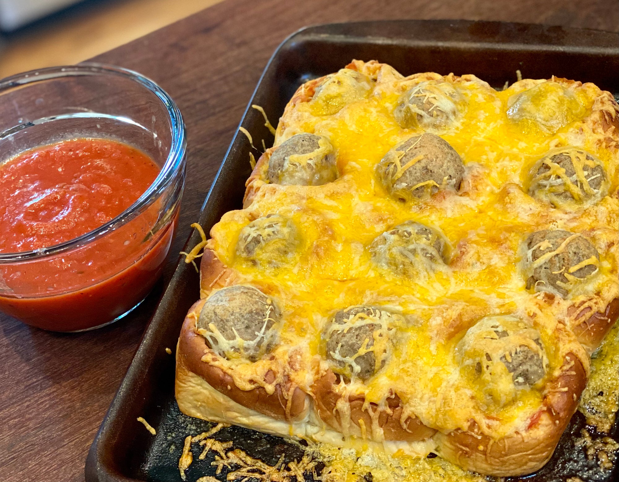 Meatball Hawaiian Roll Bites