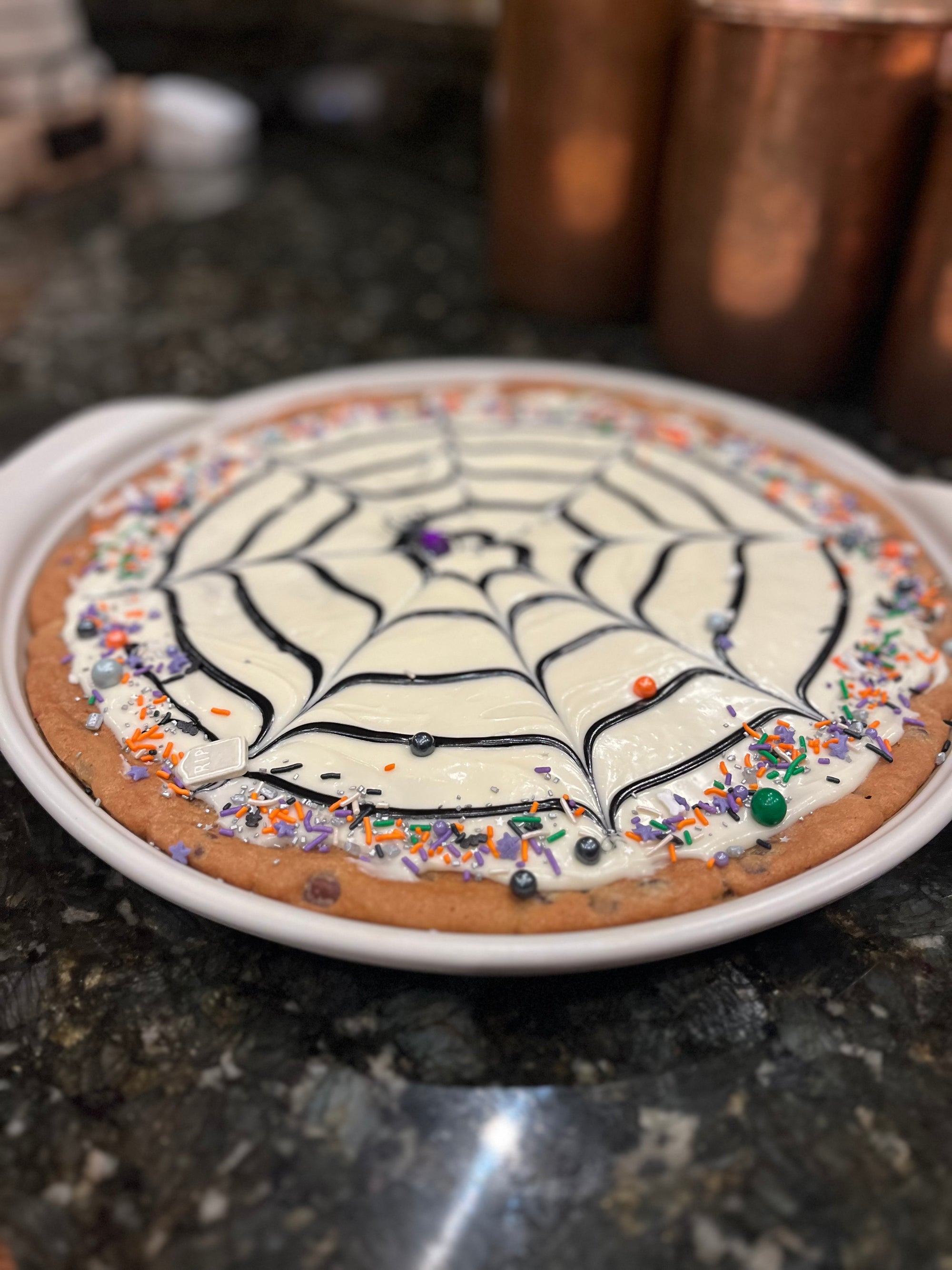 Spider Web Cookie Cake