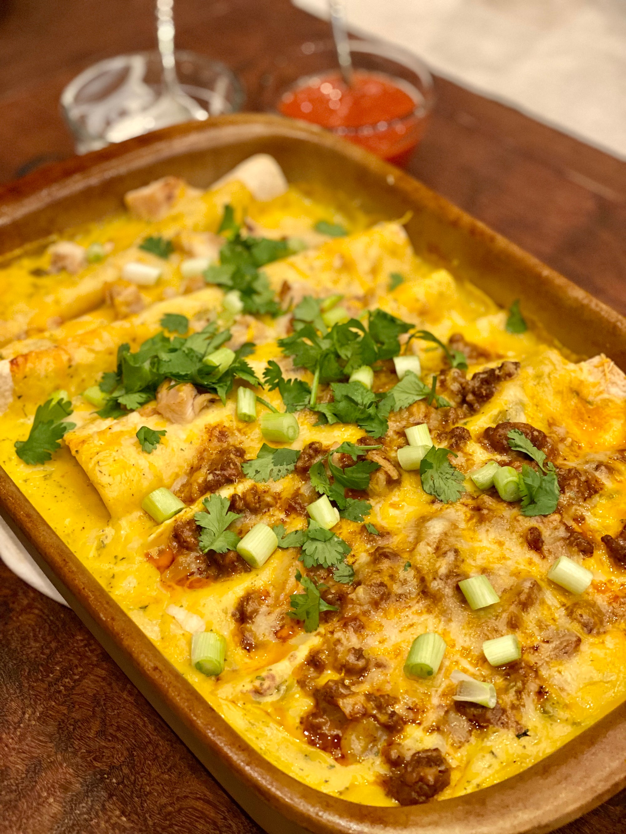 Ranch Queso Enchiladas