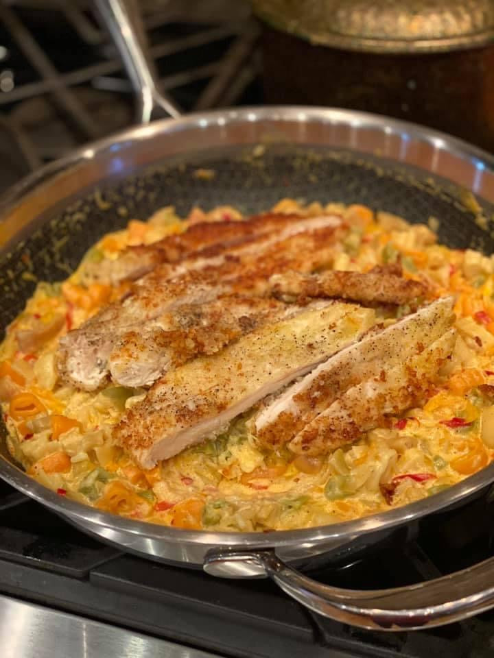 Southern Style Creamy Parmesan Chicken Pasta