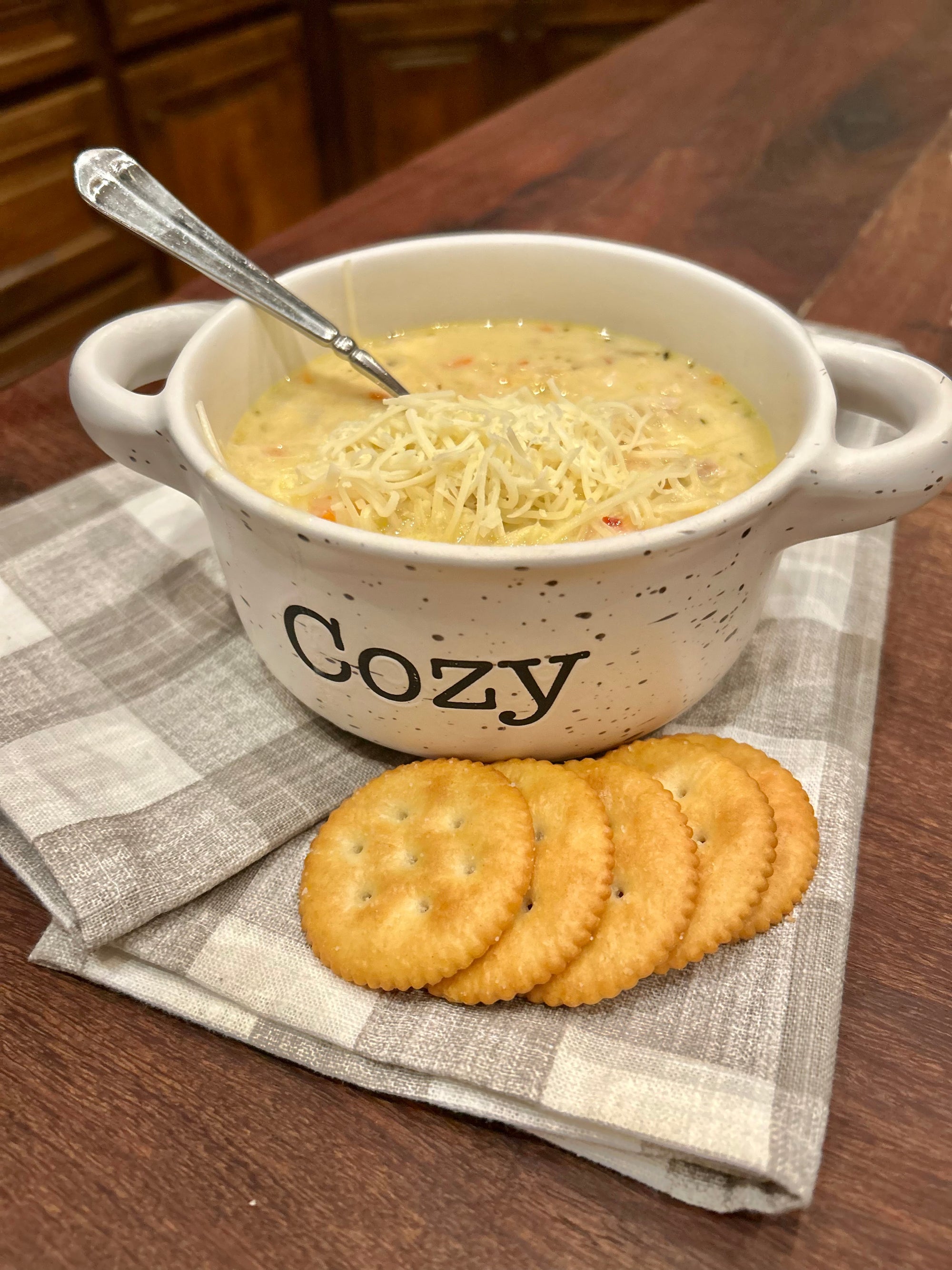 Chicken Alfredo Tortellini Soup