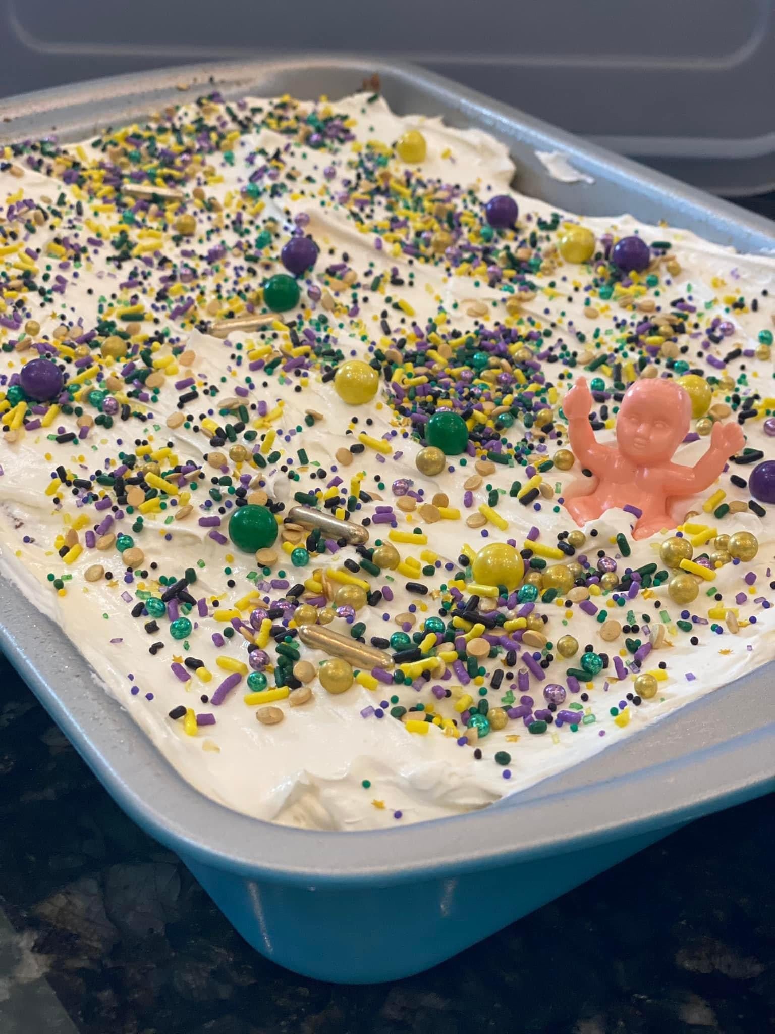 King Cake Poke Cake