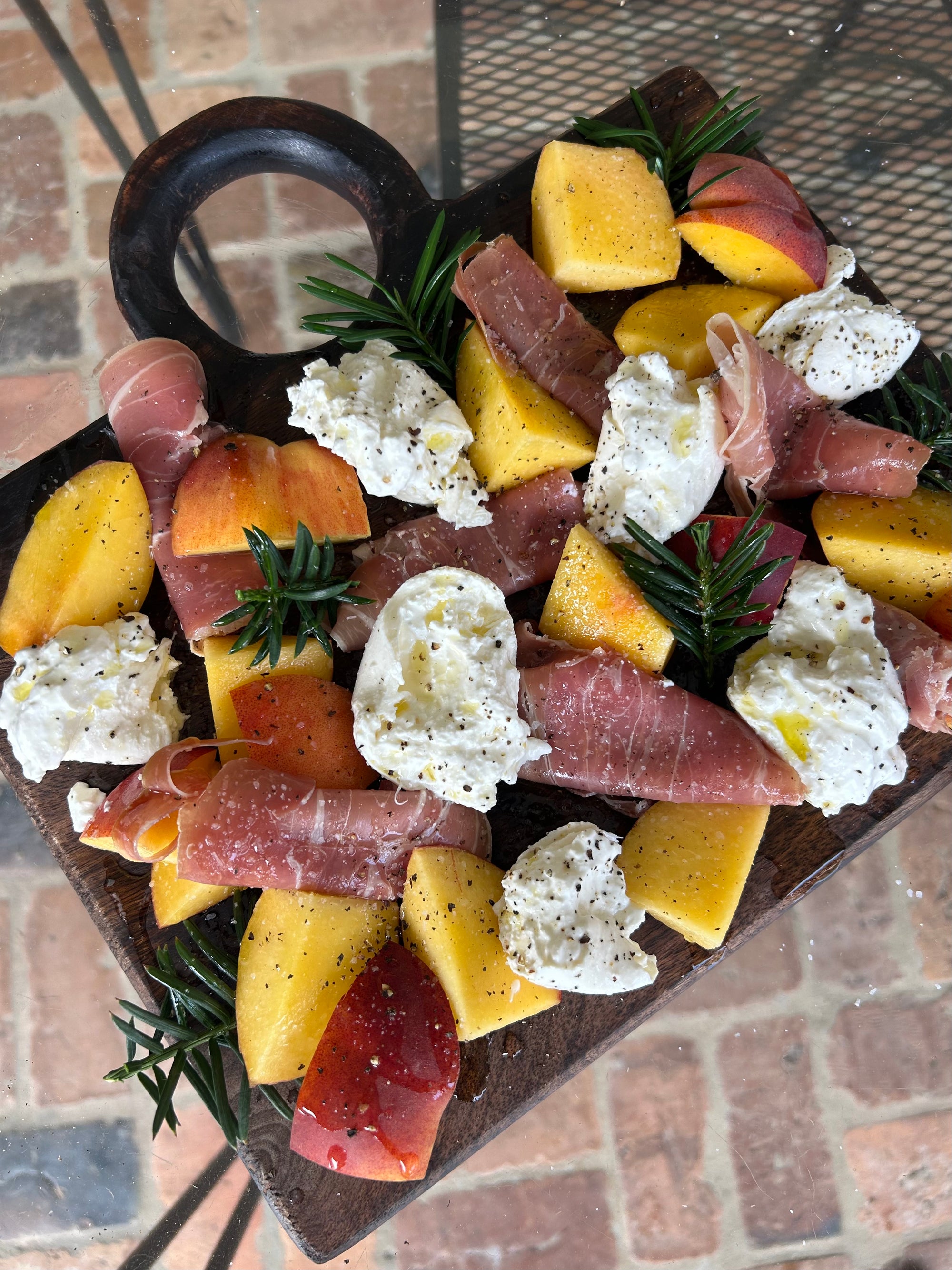 Peach, Burrata, & Prosciutto Board
