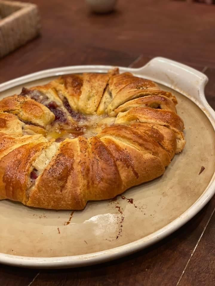 Bacon & Brie Crescent Wreath