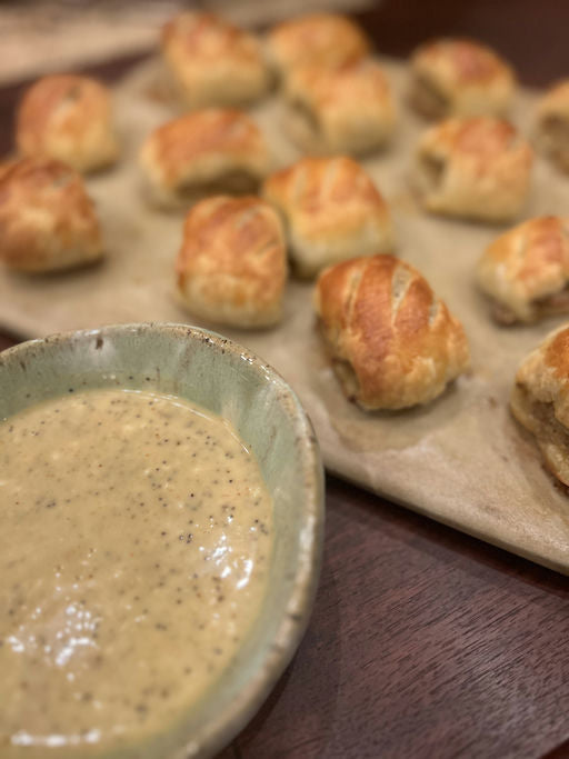 Italian Sausage Puff Pastry Rolls