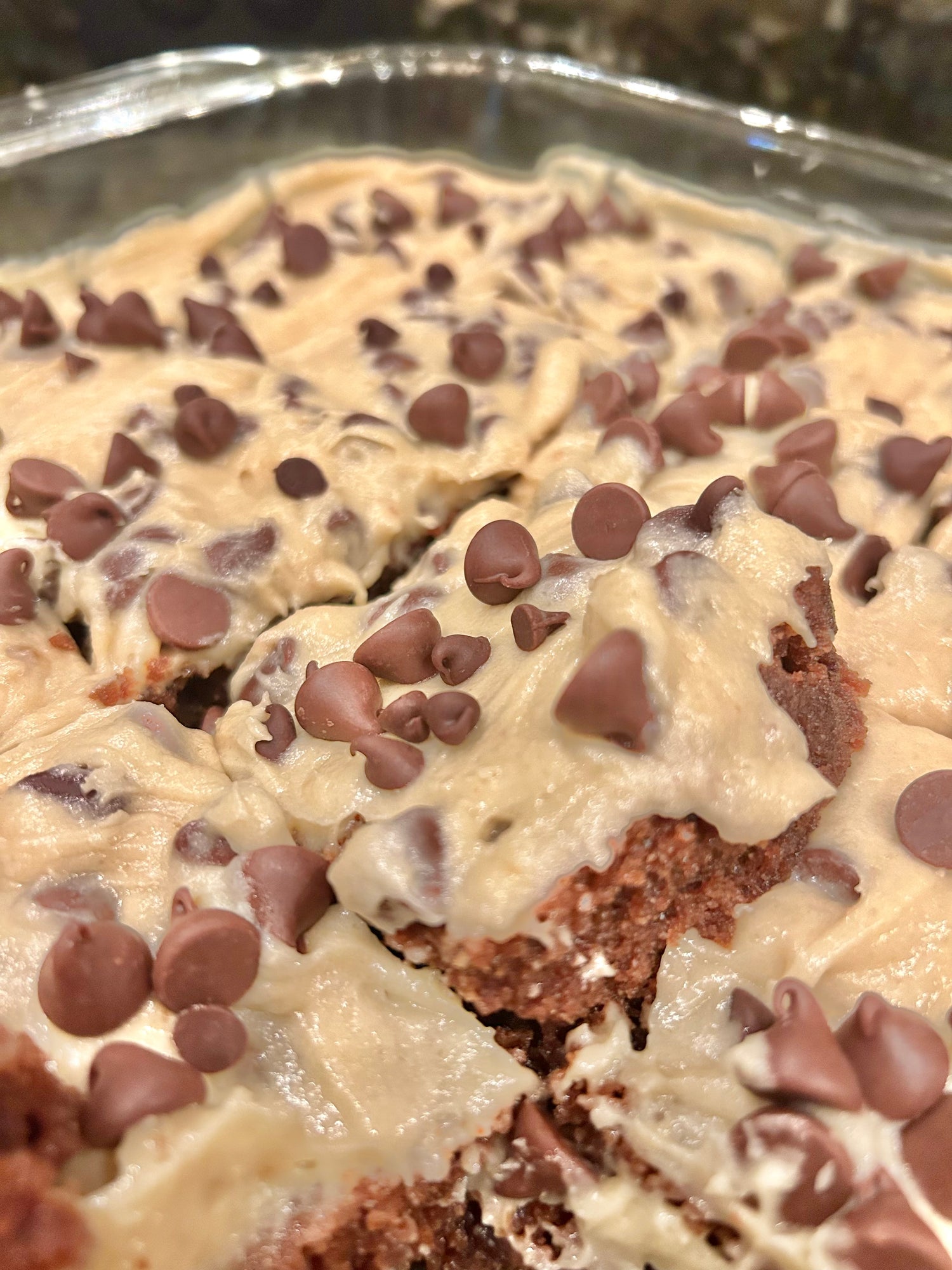 Cookie Dough Frosting for Mom’s Brownies