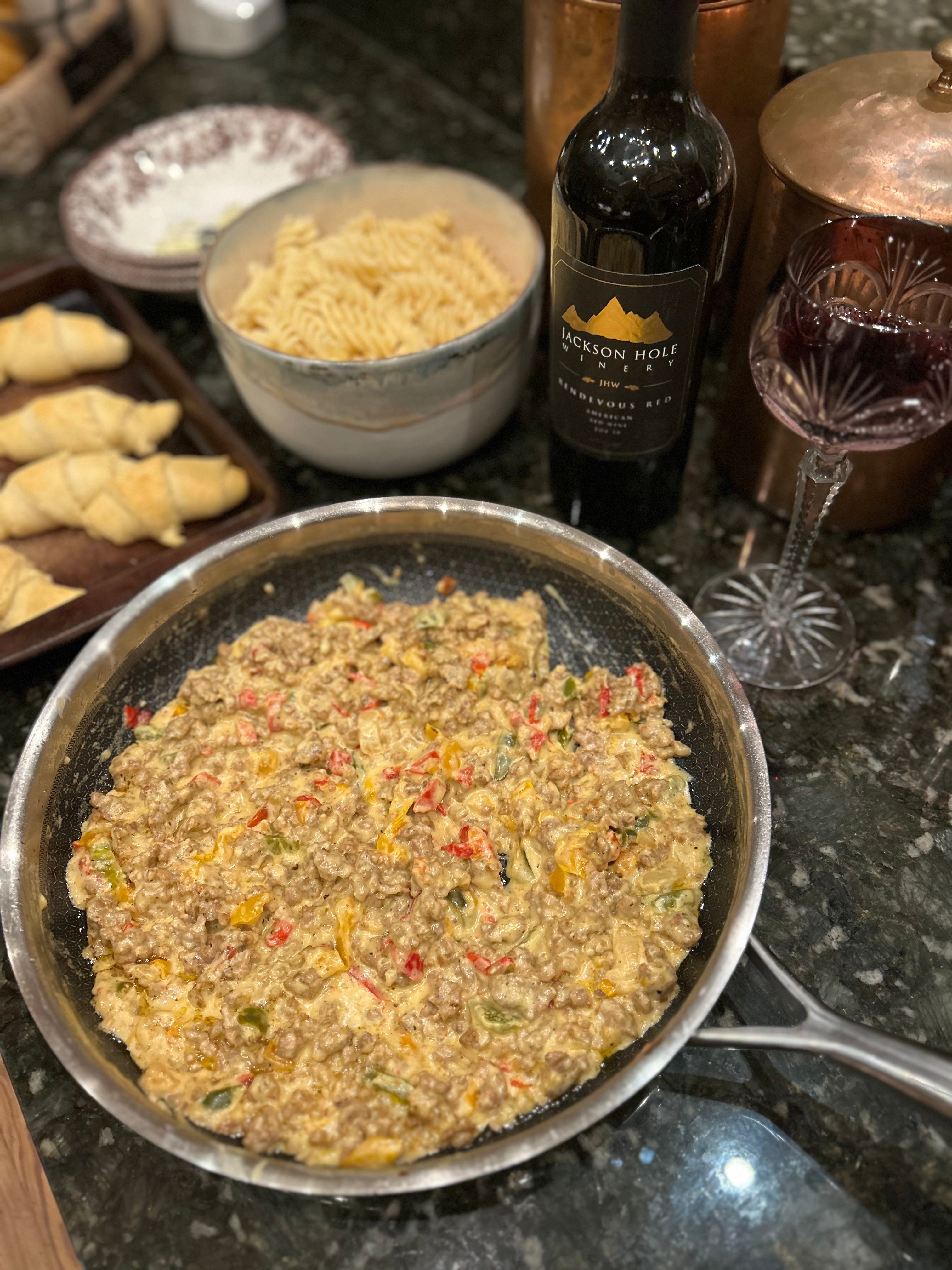 Spicy Italian Sausage & Pepper Pasta