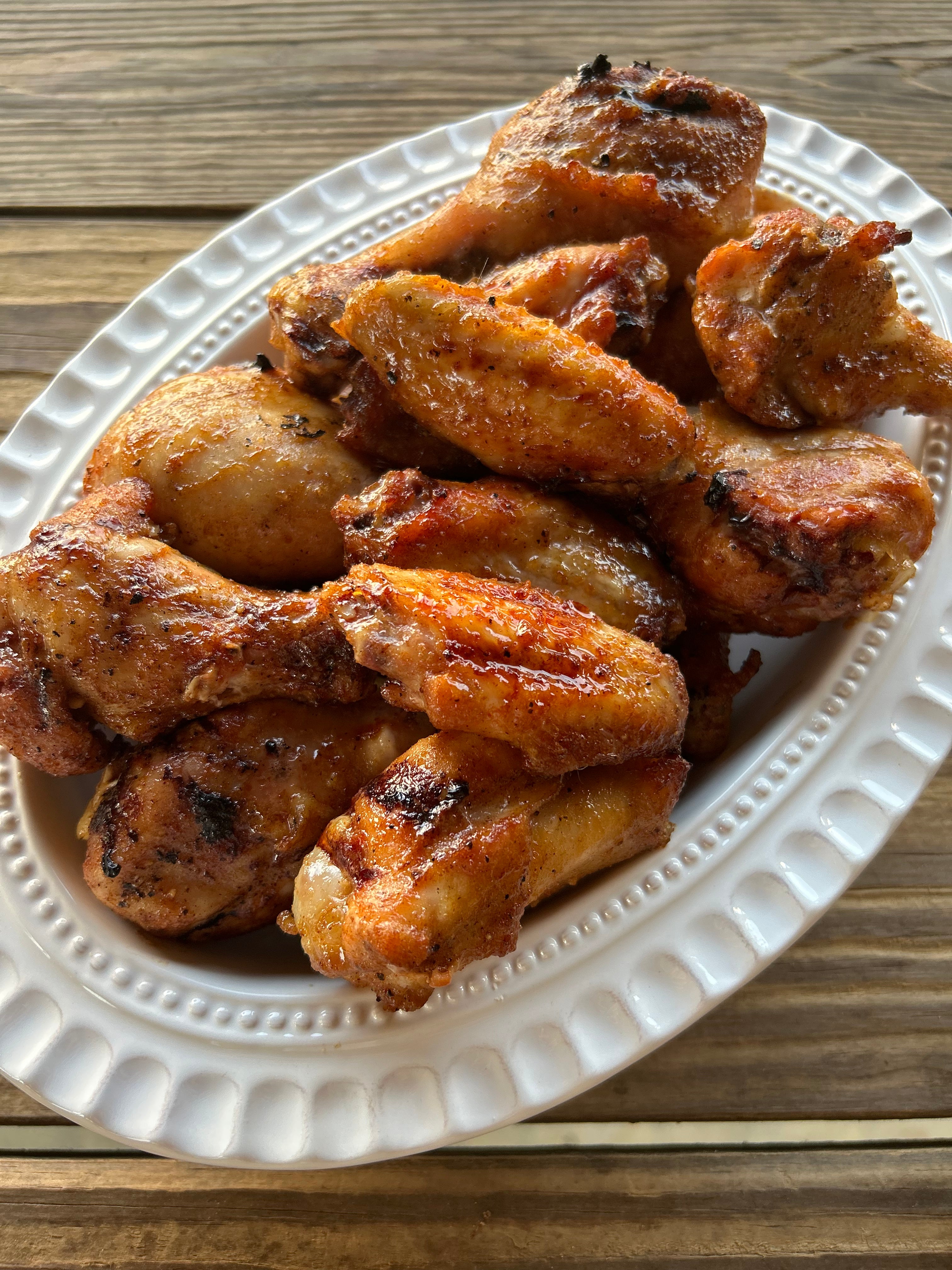 Bourbon Glazed Smoked Chicken