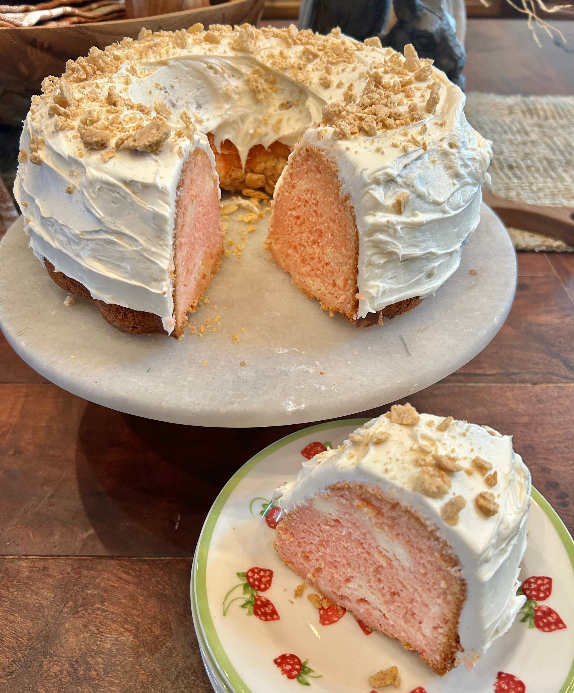 Strawberry Cheesecake Bundt Cake