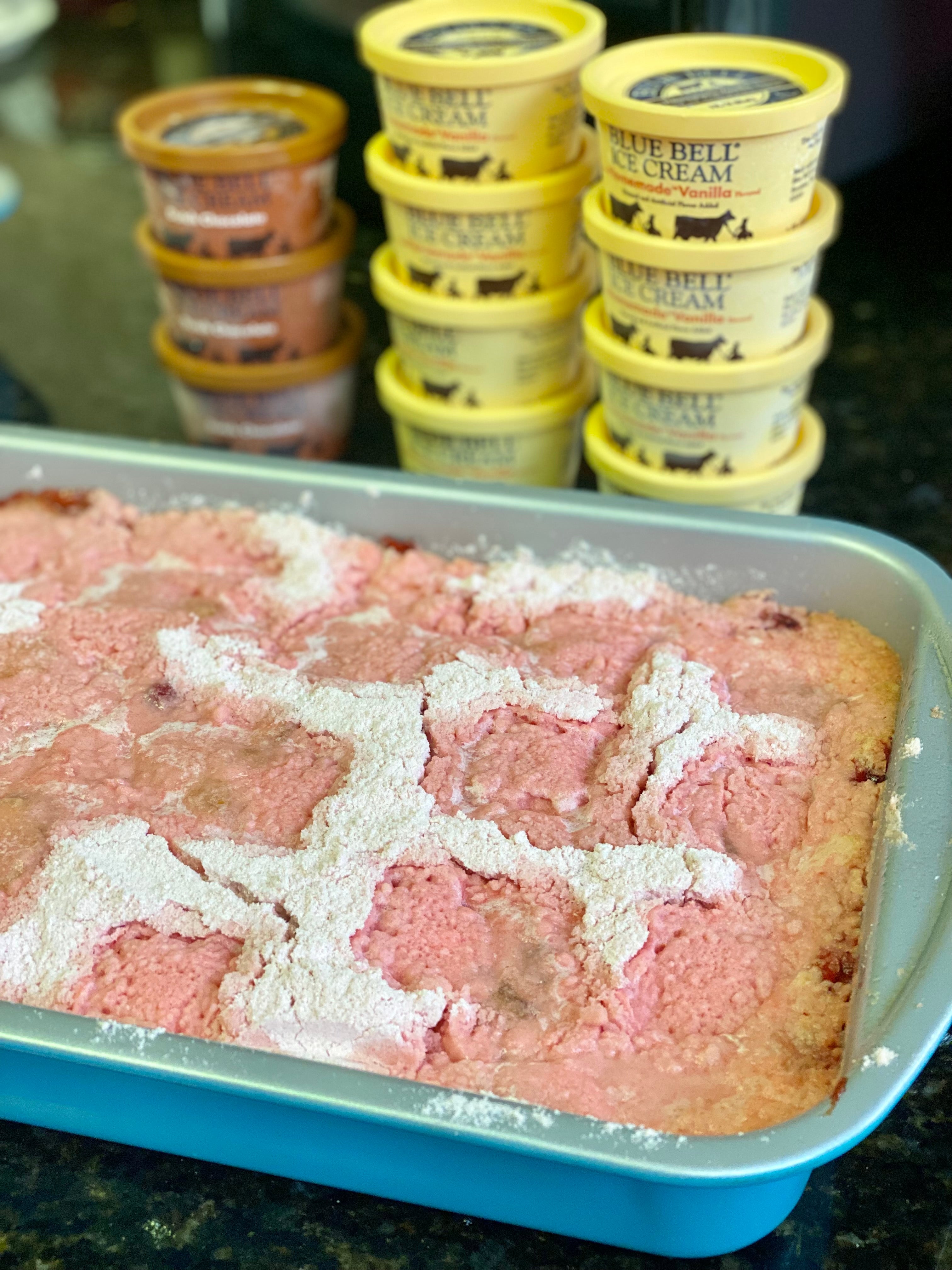 Strawberry Dump Cake Recipe | Strawberry Cobbler with Cake Mix
