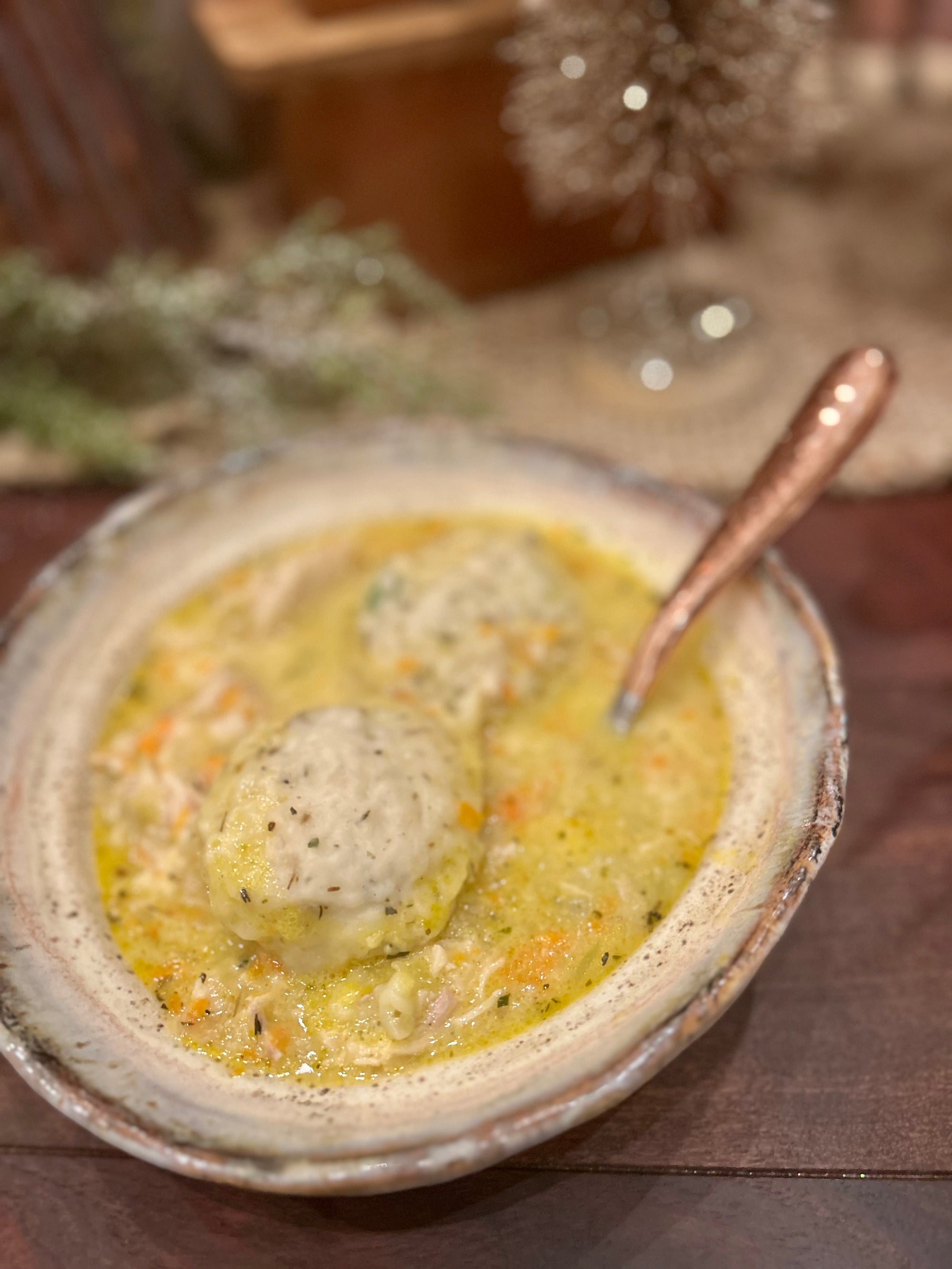 Chicken (or Turkey) & Dumpling Drop Soup