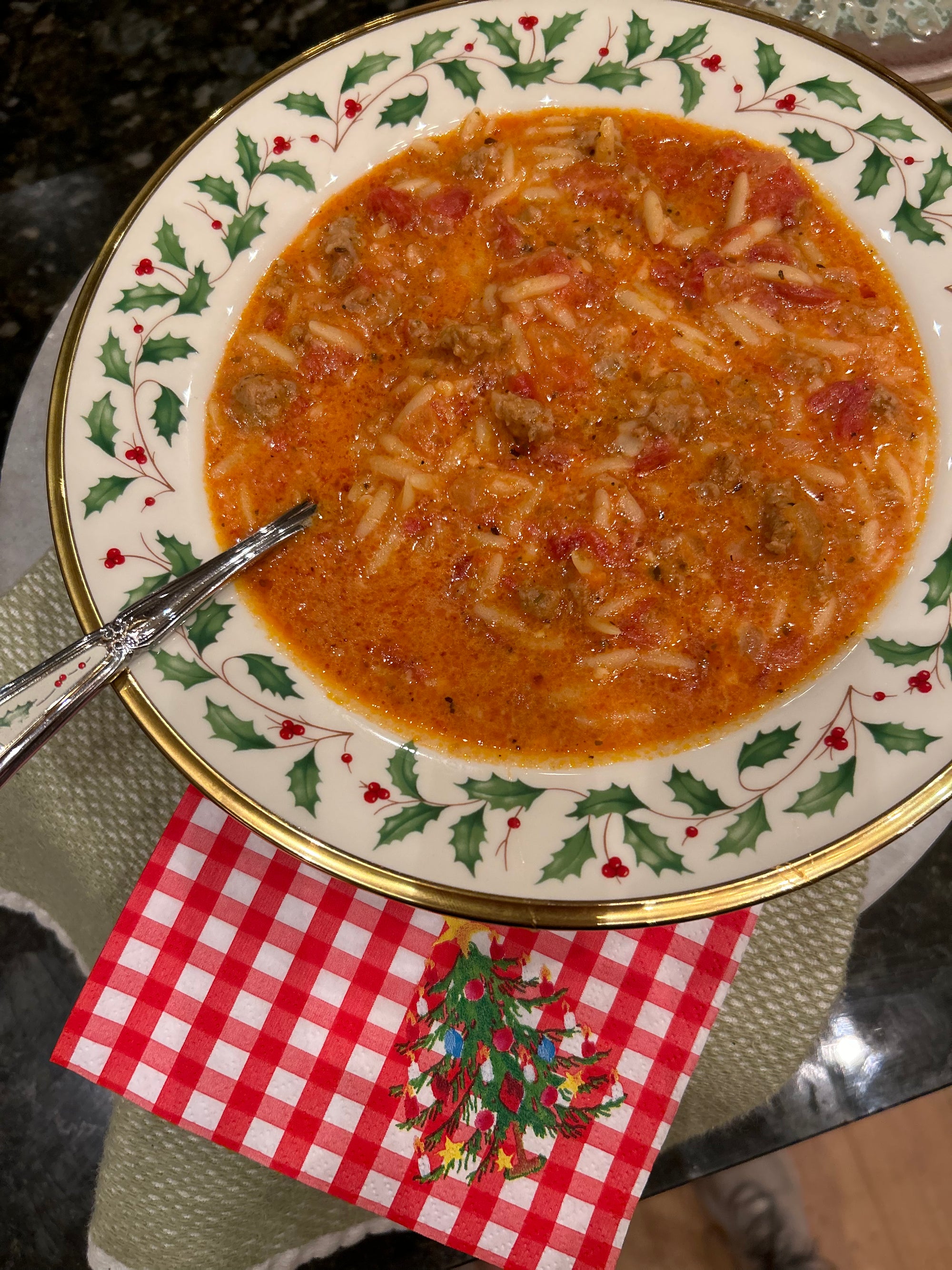 Italian Sausage Orzo Soup