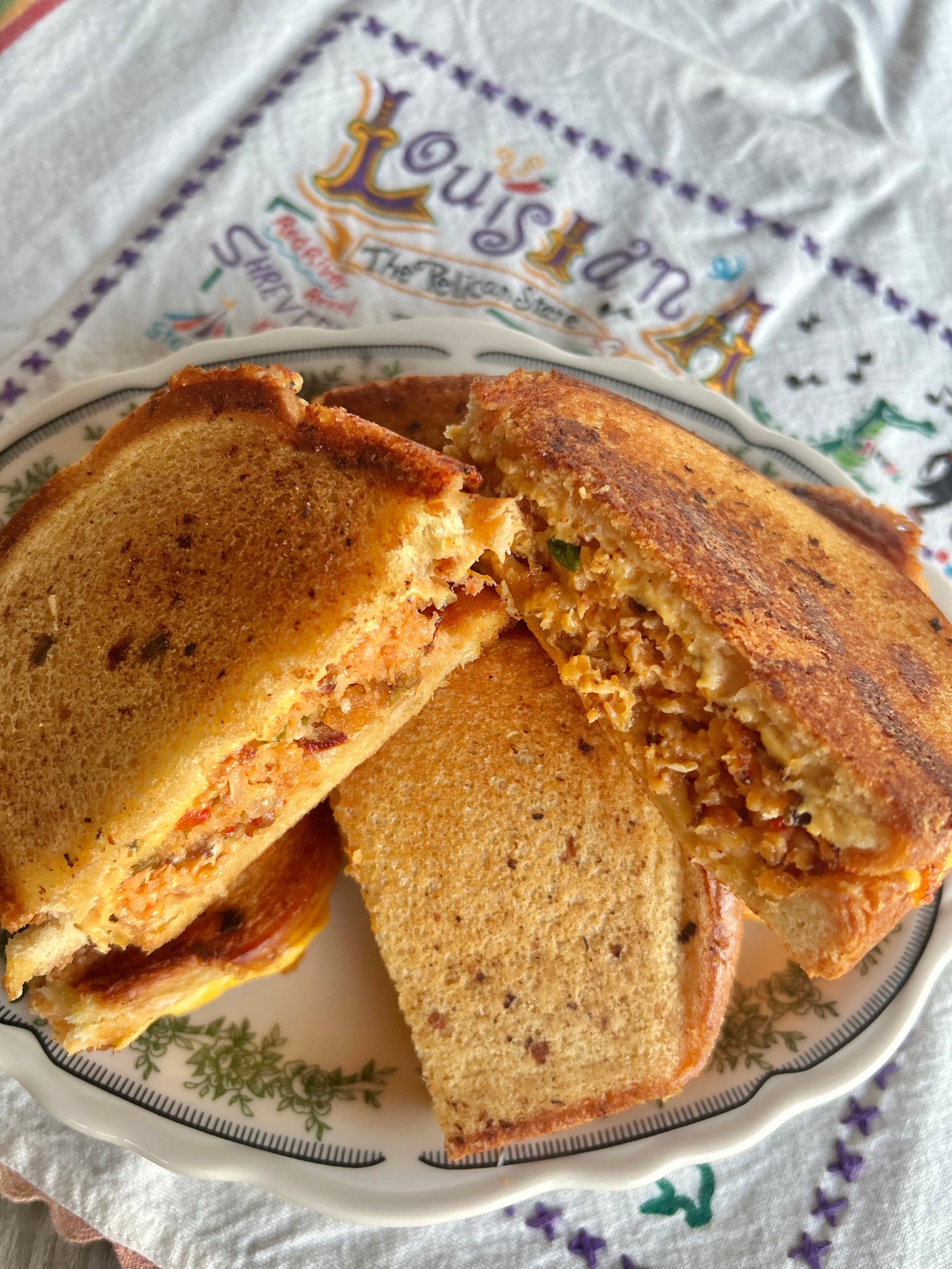 Crawfish Pepper Jack Grilled Cheese