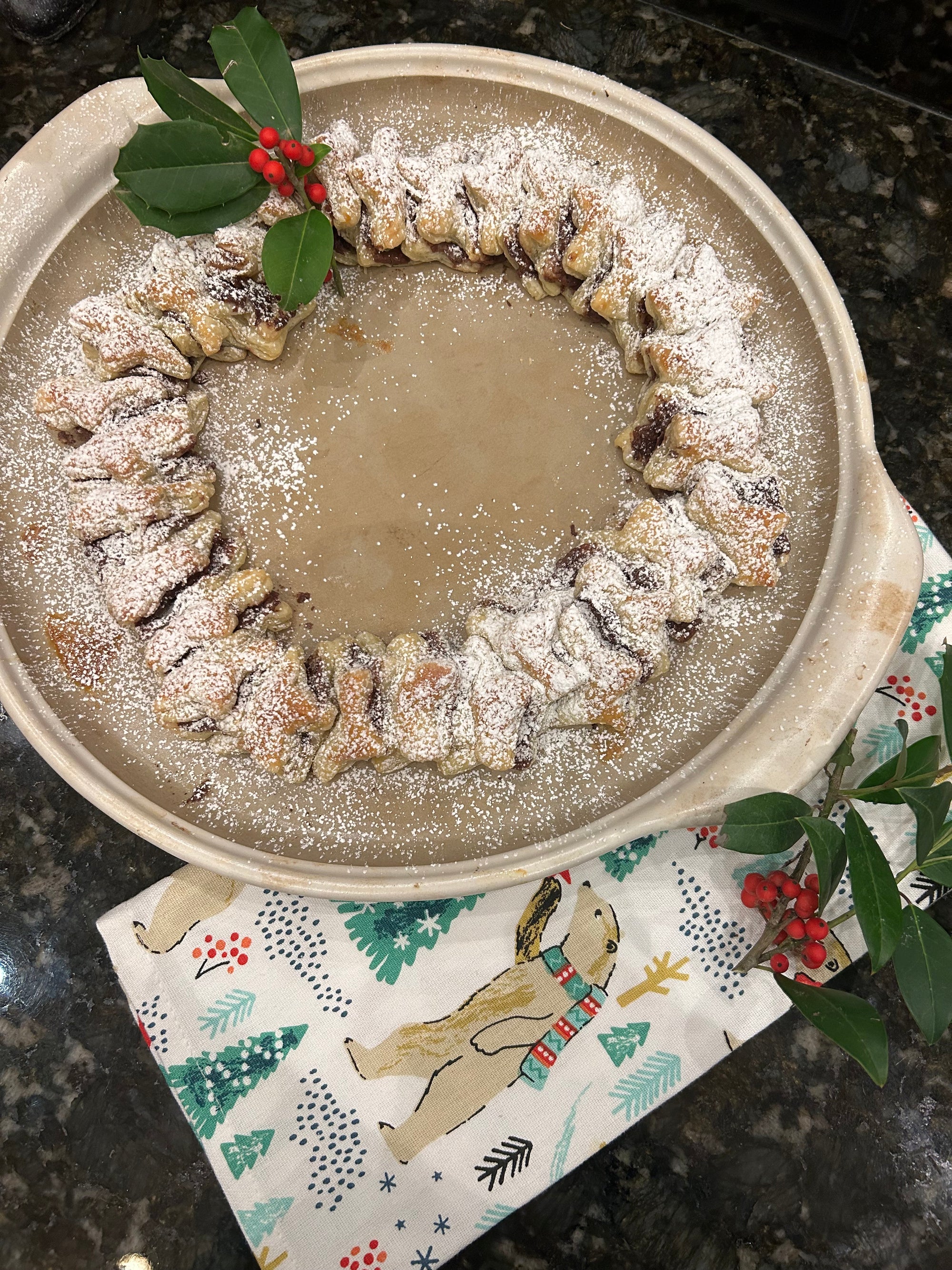 Nutella Puff Pastry Wreath