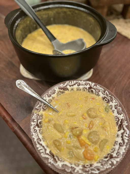 Creamy Nacho Potato Soup