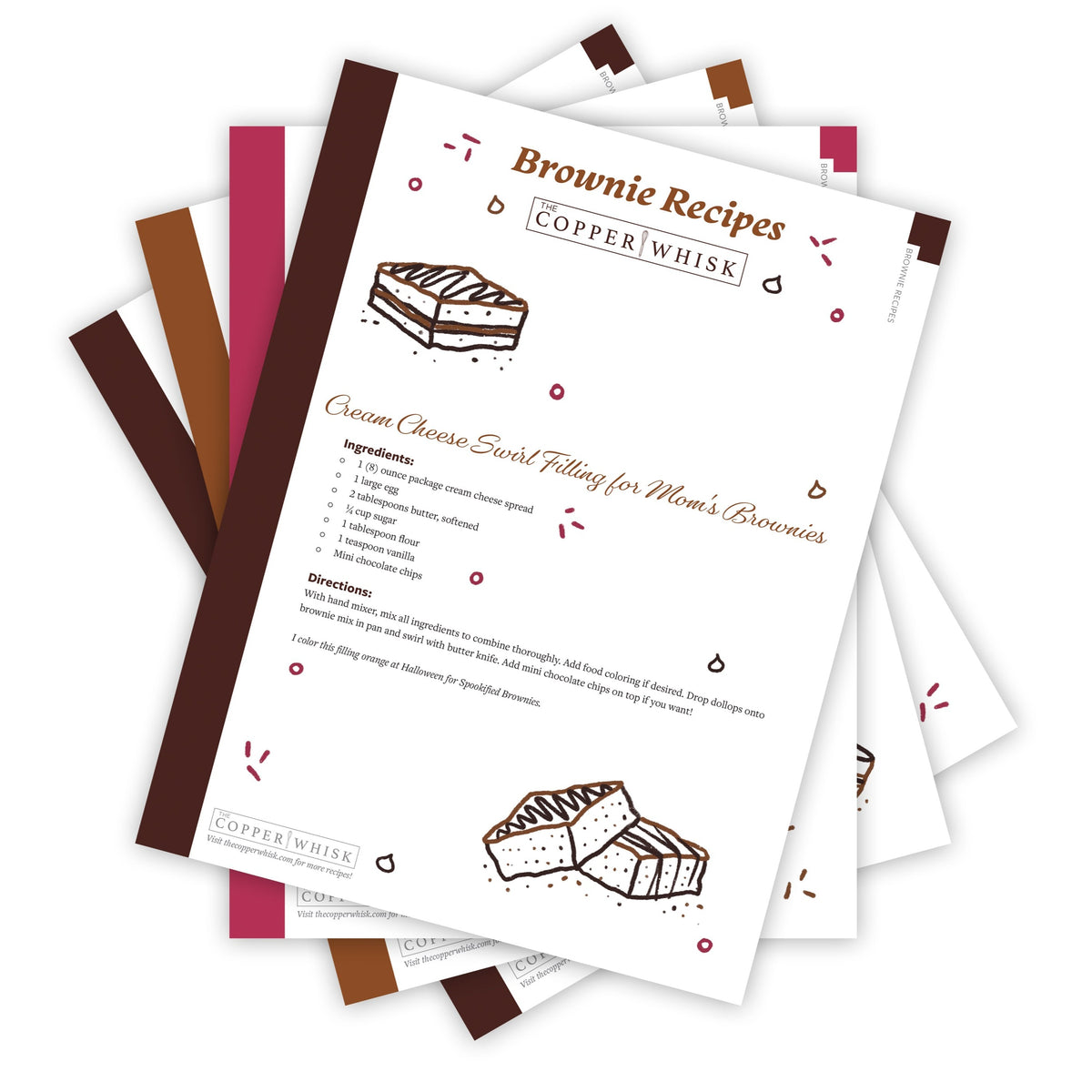 Brownie Recipes: Sweet treat ideas from The Copper Whisk (Physical Recipe Cards)