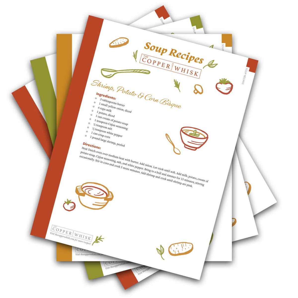 Winter Recipes: Soup ideas from The Copper Whisk (Physical Recipe Cards)